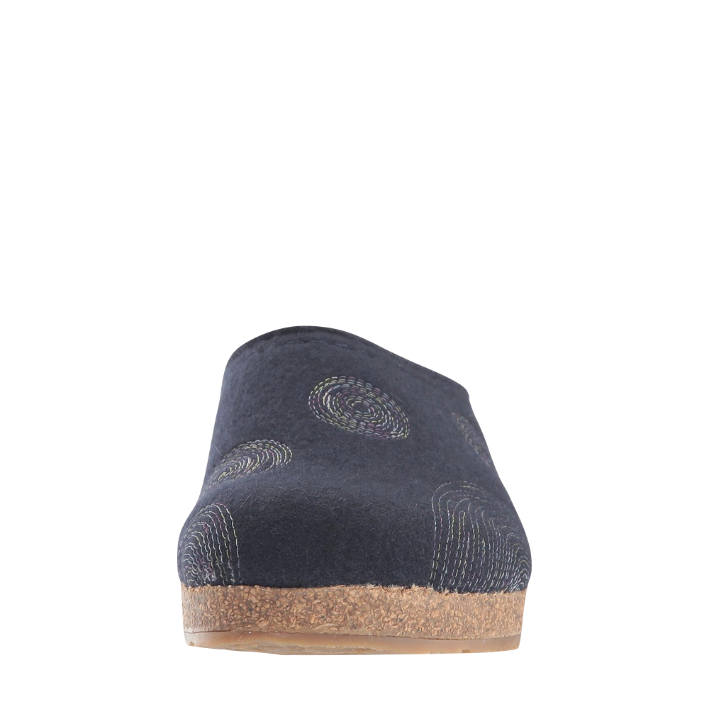 Front view of Haflinger Spirit Wool Clog for women. Edit alt text