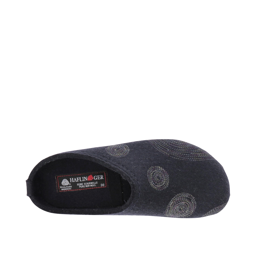 Top-down view of Haflinger Spirit Wool Clog for women. Edit alt text