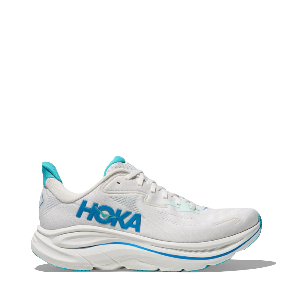 Hoka Men's Clifton 10 Sneaker in White/Skyward Blue – V&A Bootery INC