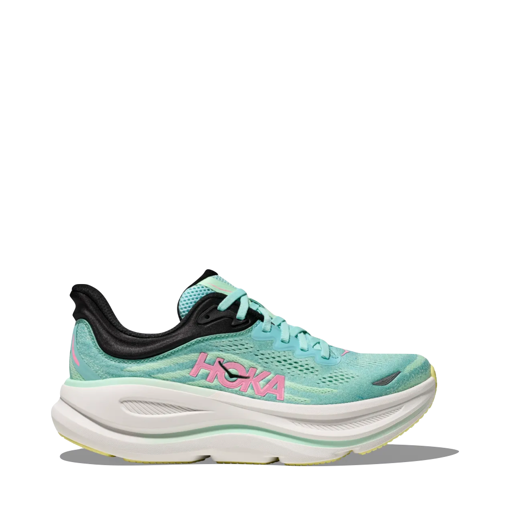 Hoka Women's Bondi 9 Sneaker in Blue Spark/Mint Fluorite – V&A
