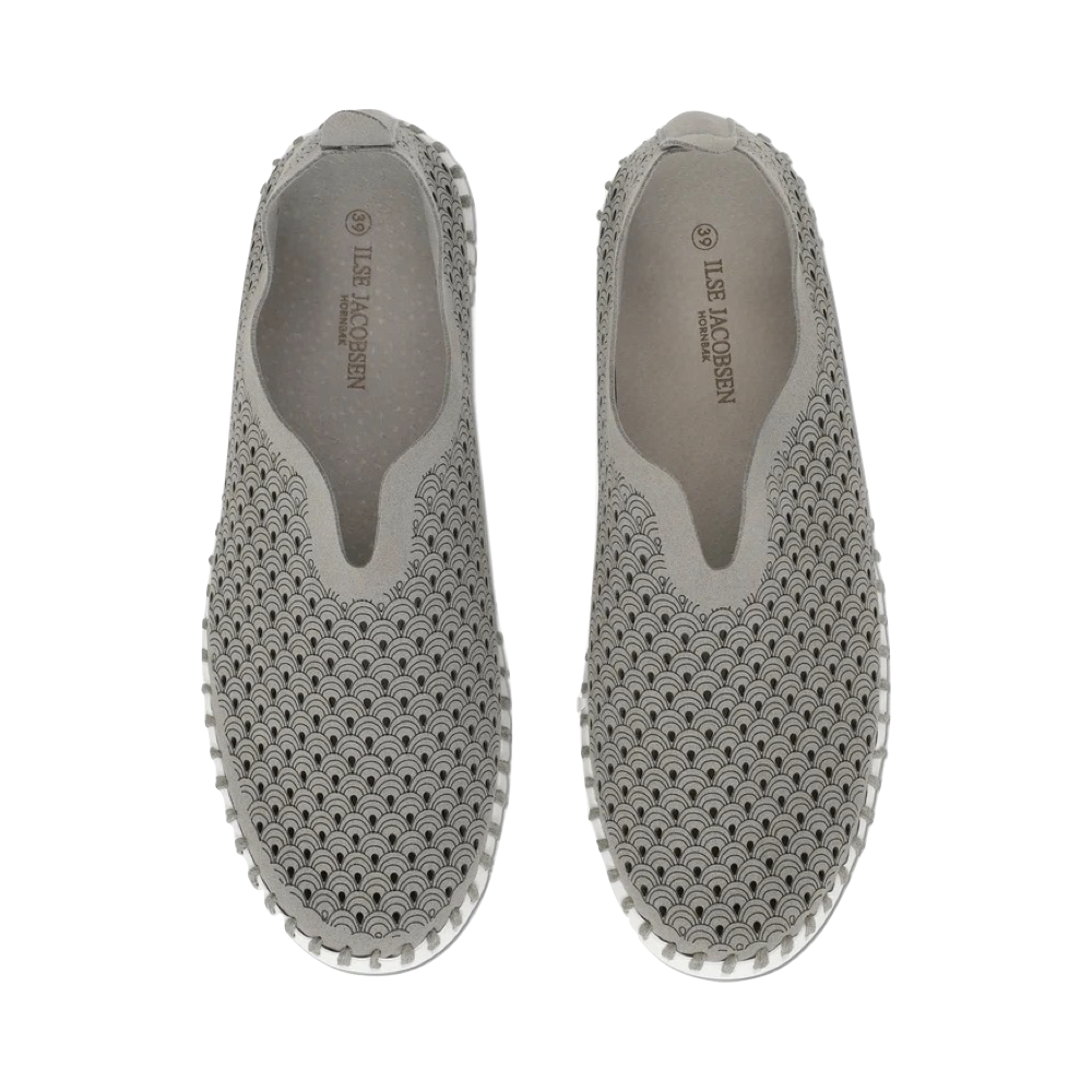 Top-down view of Ilse Jacobsen Tulip 139 Perfed Slip Ons for women.