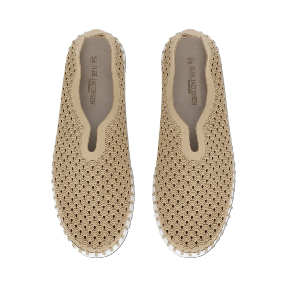 Top-down view of Ilse Jacobsen Tulip 139 Perfed Slip On for women.