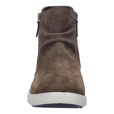Josef Seibel Women's Megan 12 Double Side Zip Sneaker Bootie in Brasil Taupe Suede