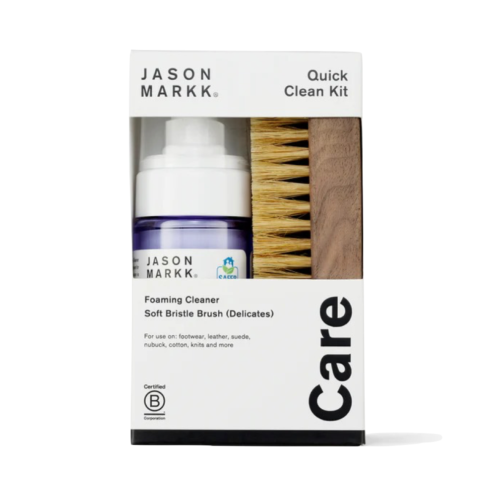 Front view of Jason Markk Quick Clean Kit.