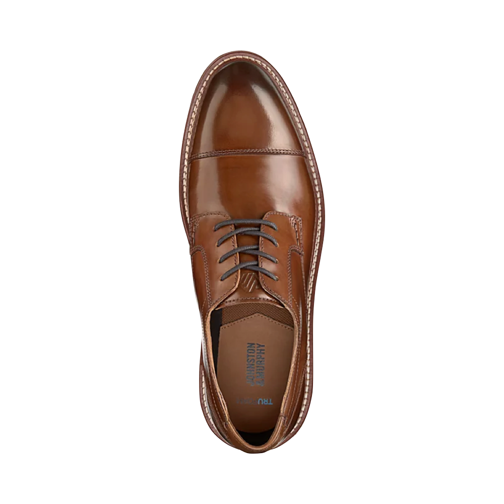 Top-down view of Johnston & Murphy Upton Dress Cap Toe for men.