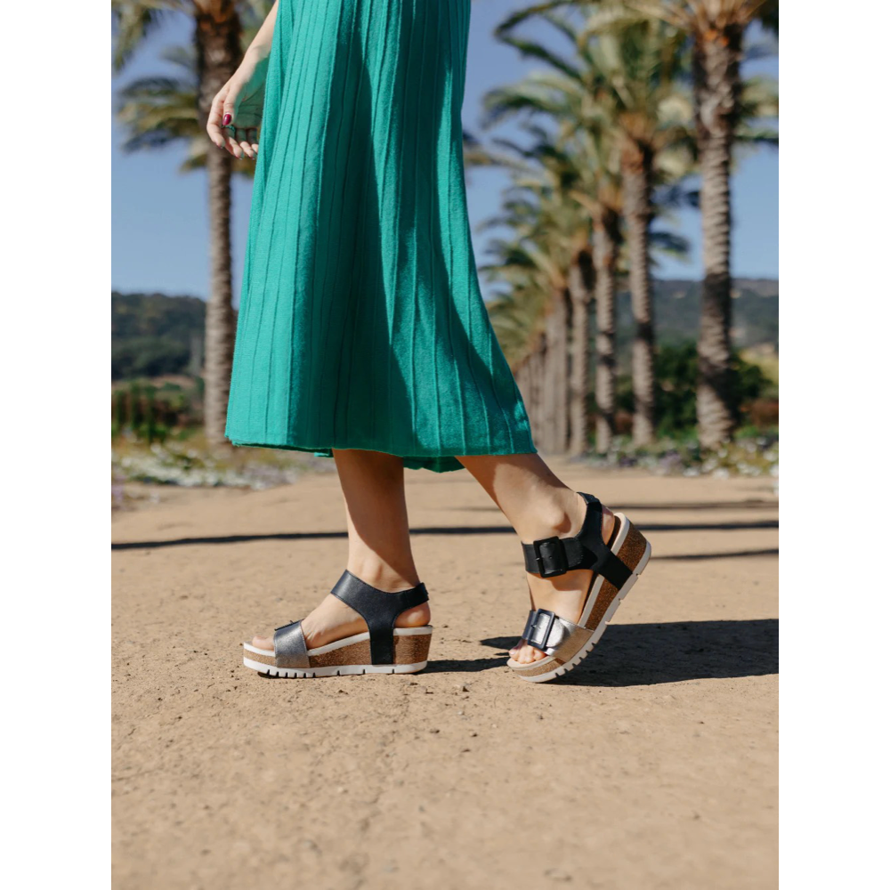 Model view of Josef Seibel Quinn 02 Wedge Sandal for women.