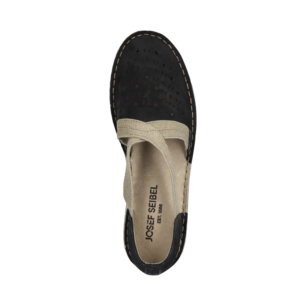 Top-down view of Josef Seibel Sofie 44 Cross Strap Slip On for women.