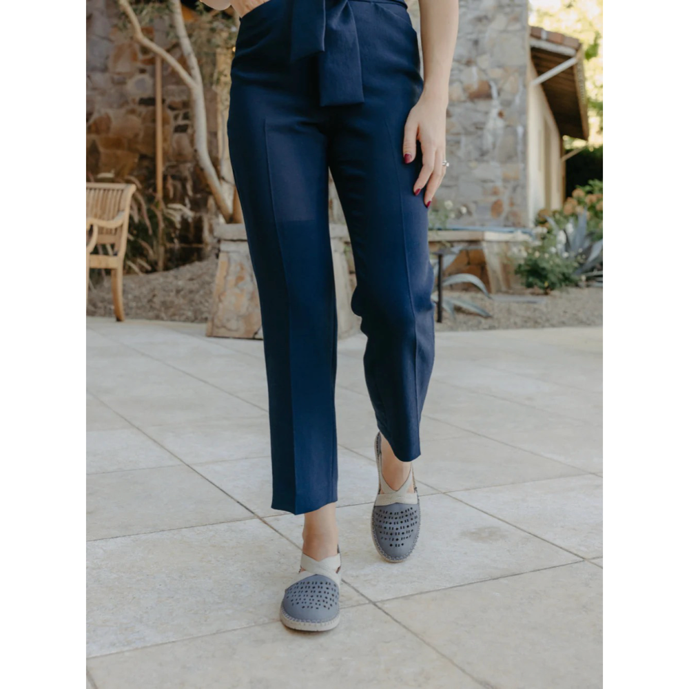 Model view of Josef Seibel Sofie 44 Cross Strap Slip On for women.