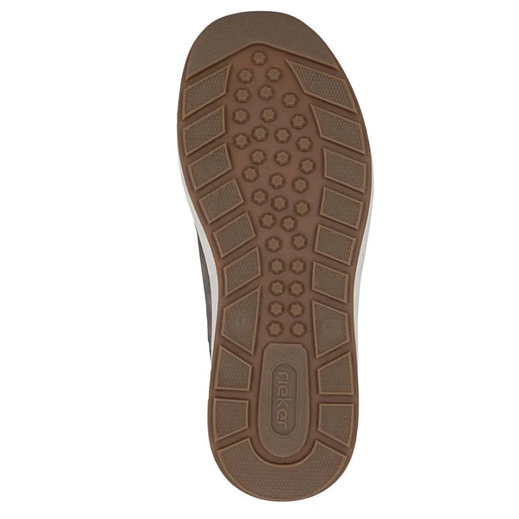 Rieker Men's Bruce 04 Sneaker in Pfeffer/Kaffee Brown