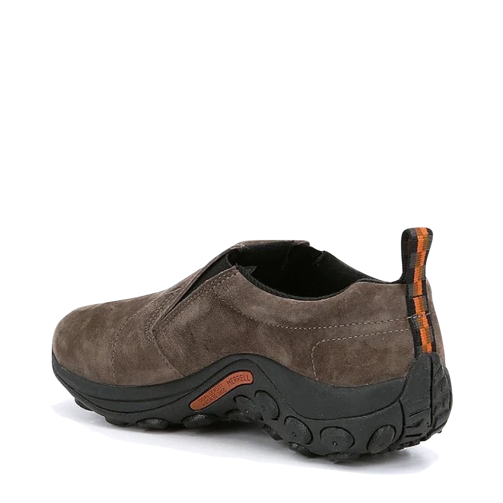 Opposite Heel and Counter view of Merrell Jungle Moc Pigskin Nubuck Slip On for men.