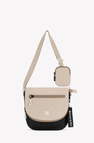 Sherpani Milli Crossbody Messenger Bag in Con Leche Beige