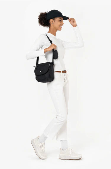 Sherpani Milli Crossbody Messenger Bag in Raven Black