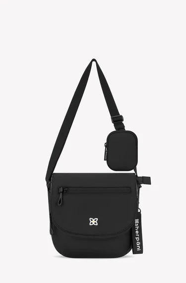 Sherpani Milli Crossbody Messenger Bag in Raven Black