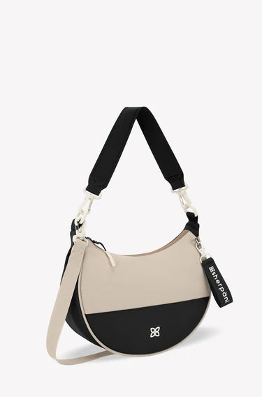 Sherpani Mina Crescent Crossbody Bag in Con Leche Beige