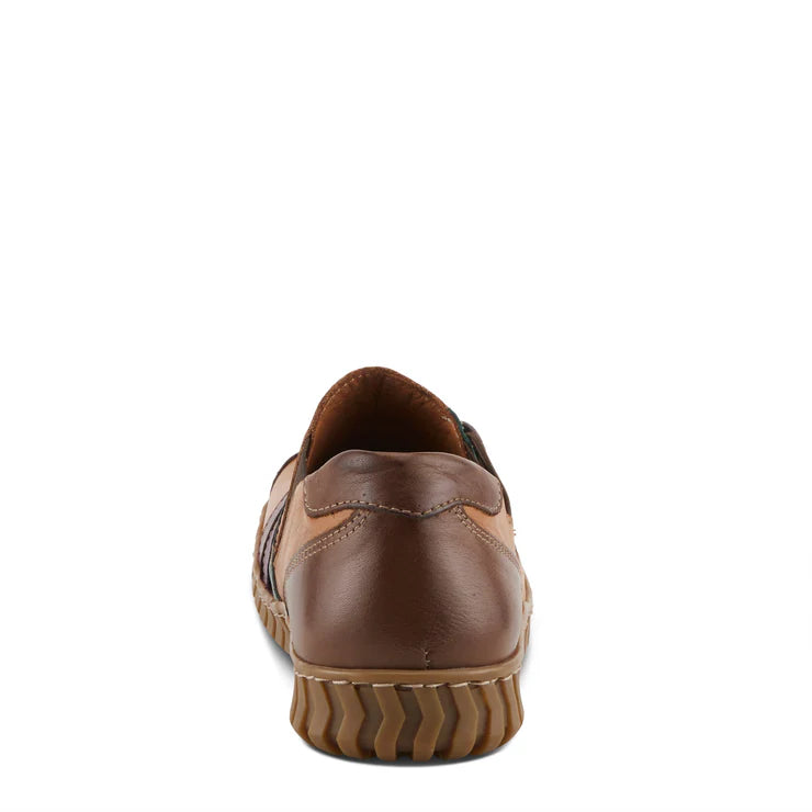 Spring Step Women's Neeta Slip On Shoe in Camel Multi