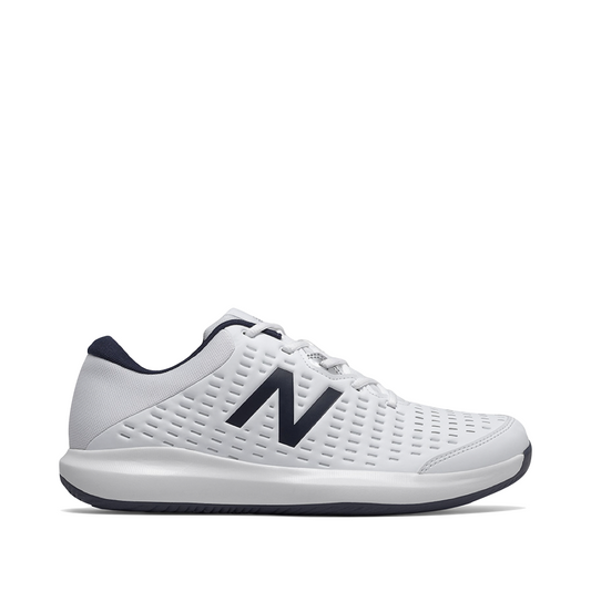New Balance Men's 696v4 Court Sneaker (White with Navy)