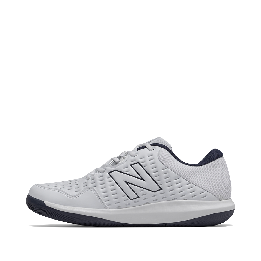New Balance Men's 696v4 Court Sneaker (White with Navy)