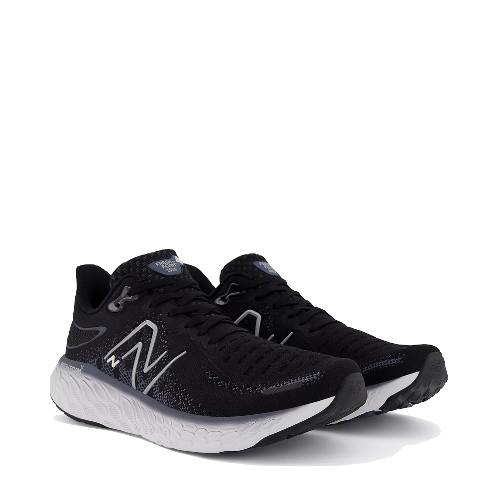 New Balance Men's Fresh Foam X 1080v12 Sneaker (Black with Thunder and White)