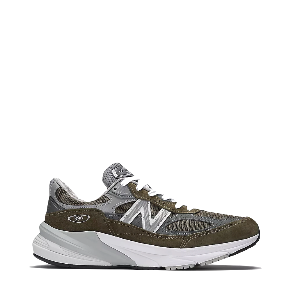 New Balance Men s Made in USA 990v6 Sneaker in Olive with Grey V A Bootery INC