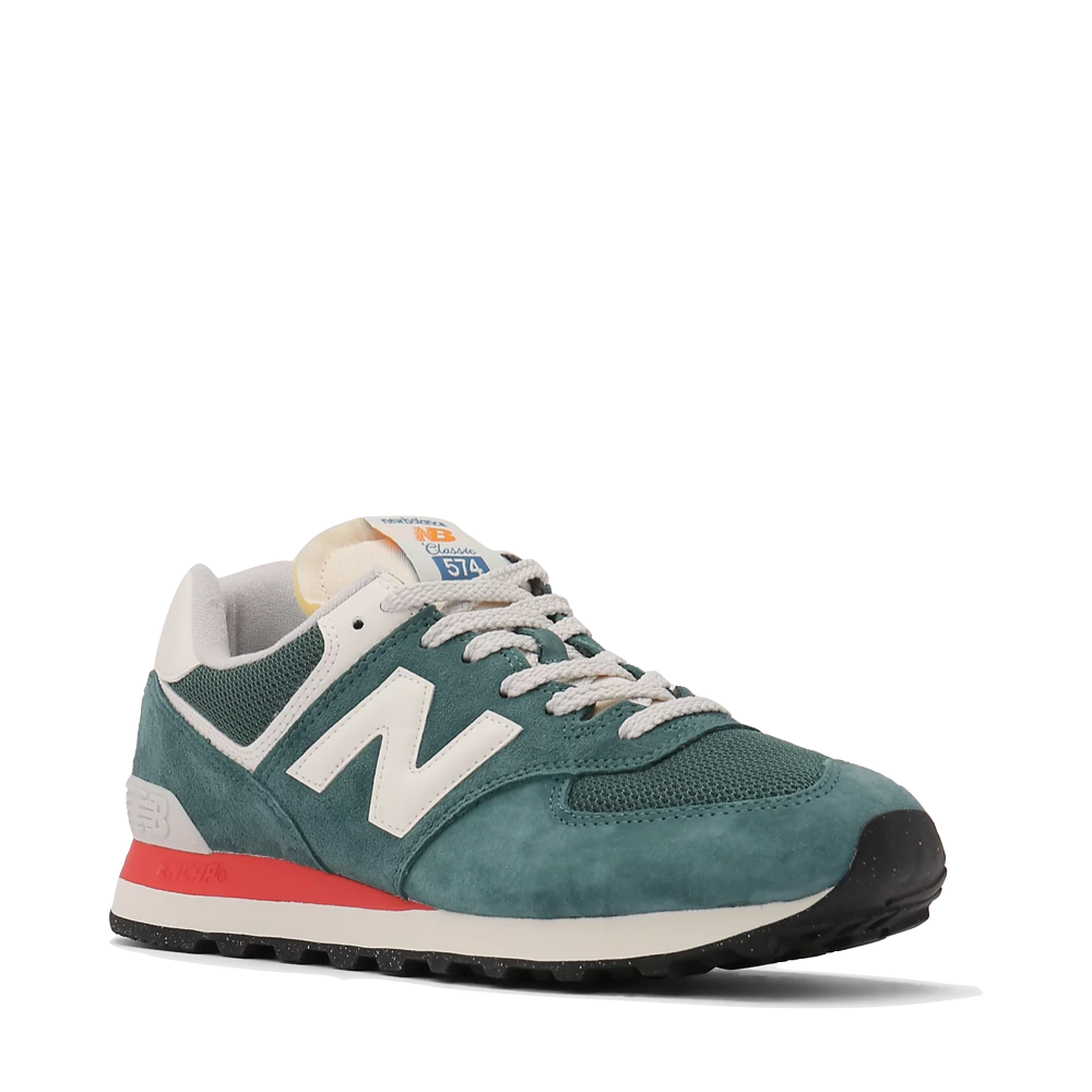 Mudguard and Toe view of New Balance 574 Sneaker for women.