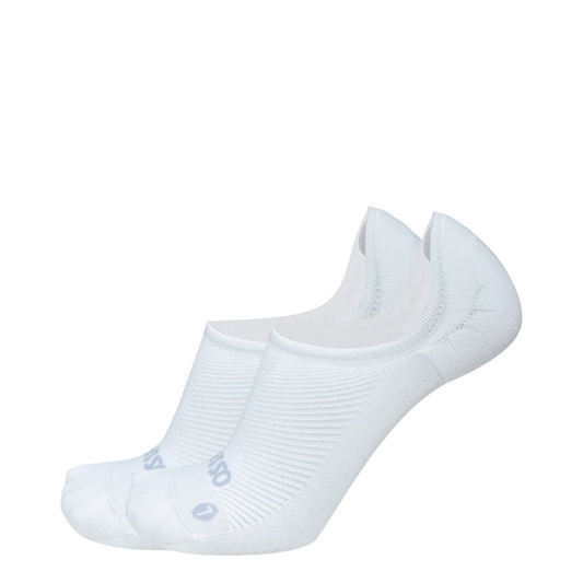 Side (left) view of OS1st Nekkid Comfort No Show Socks for women.