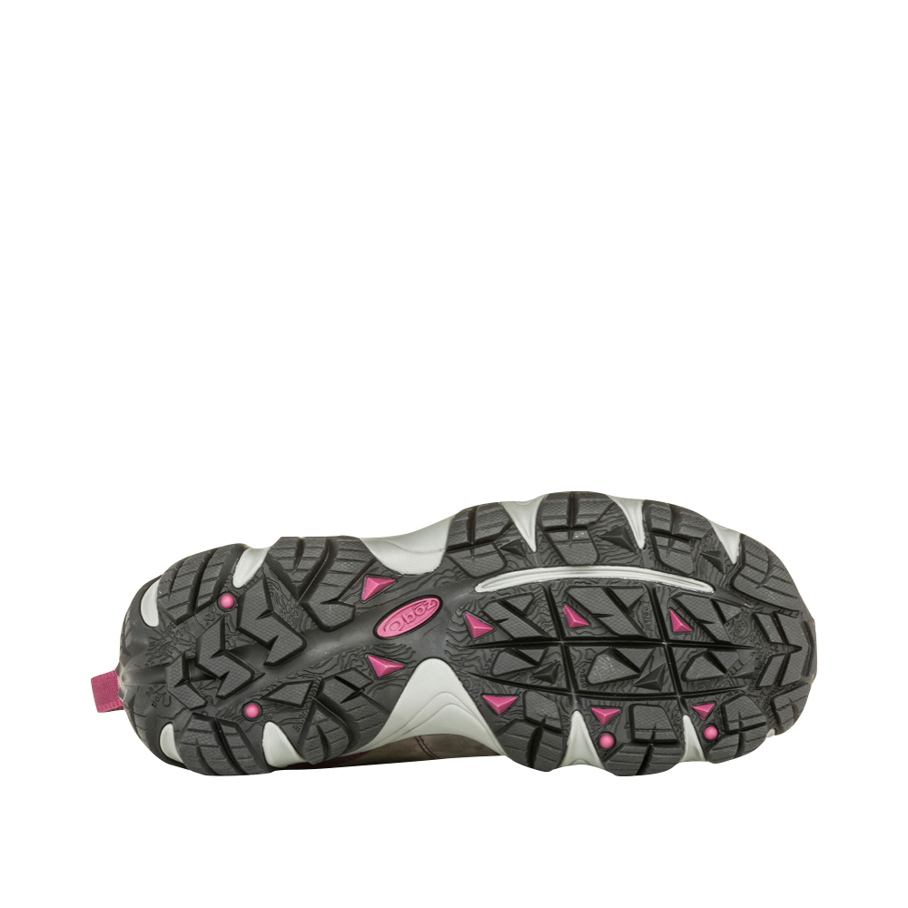 Bottom view of Oboz Firebrand 2 Low Waterproof Hiker for women.