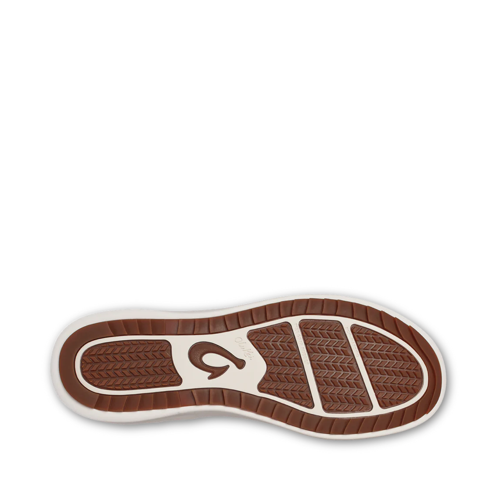 Bottom view of OluKai Malua Hulu Waterproof Nubuck Slip On Bootie for women.