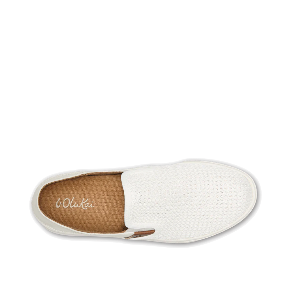 Top-down view of OluKai Pehuea Mesh Slip On for women.