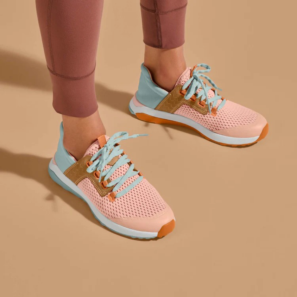 Model view of OluKai Wailuku Sneaker for women.