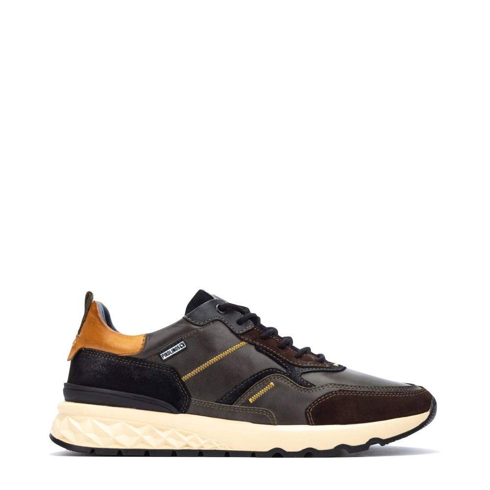 Side (right) view of Pikolinos Aranda Leather Lace Sneaker for men.
