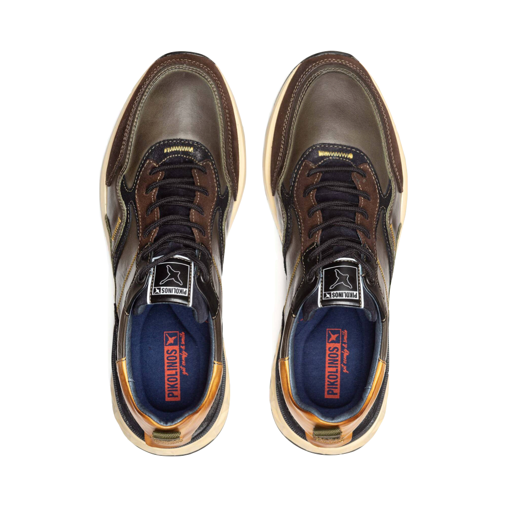 Top-down view of Pikolinos Aranda Leather Lace Sneaker for men.