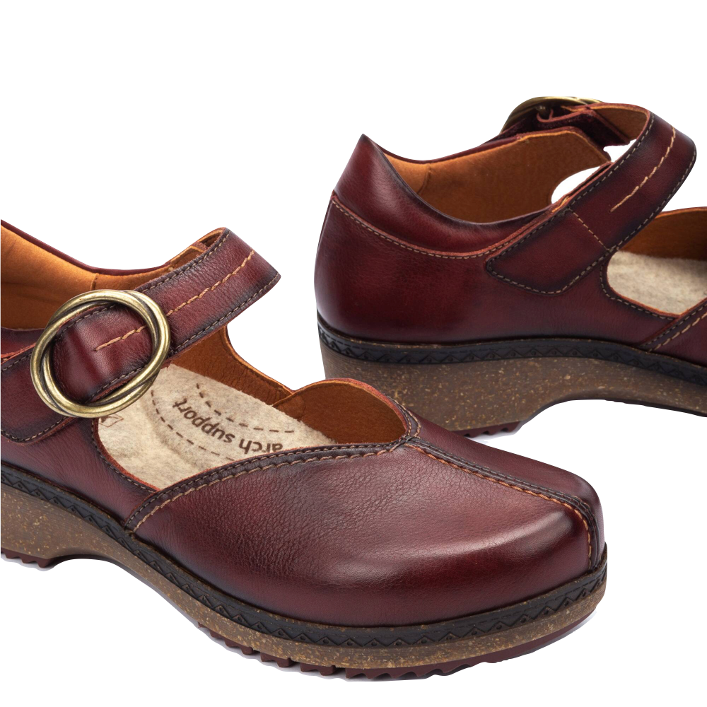 Close-up view of Pikolinos Granada Leather Mary Jane for women.