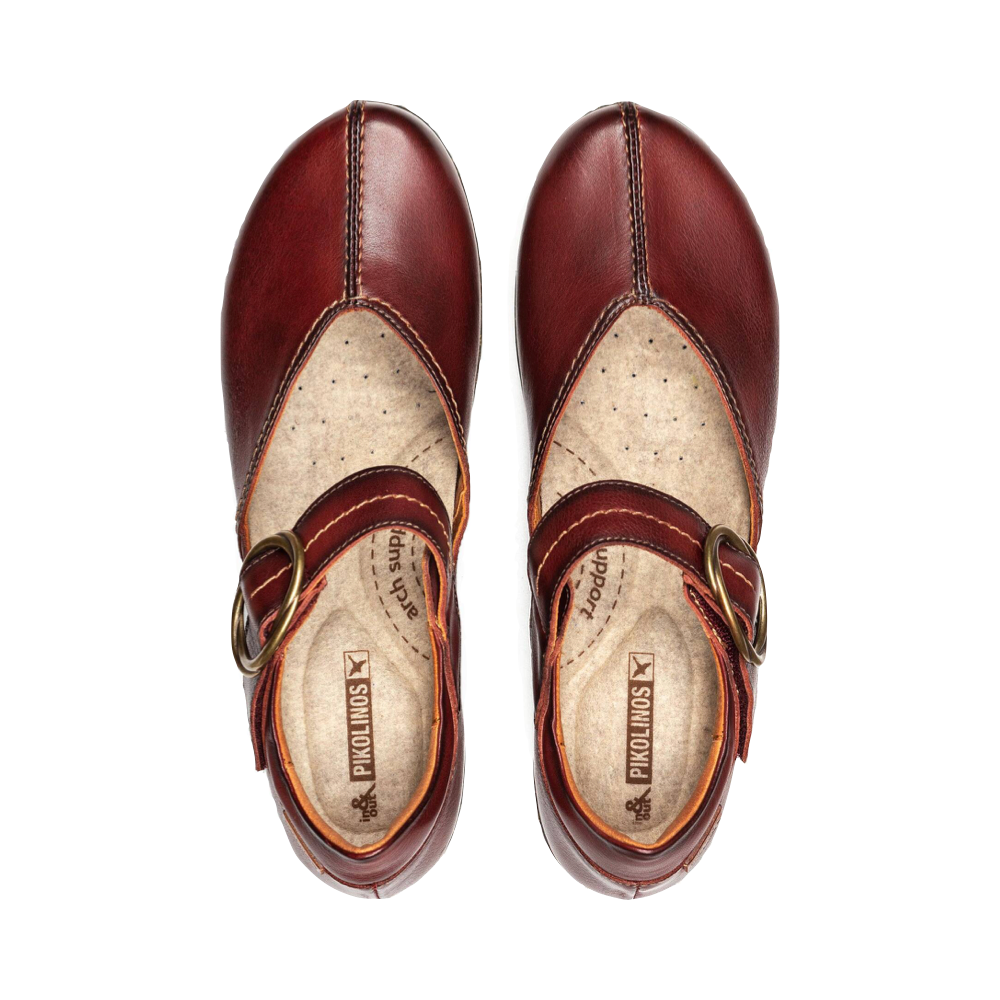 Top-down view of Pikolinos Granada Leather Mary Jane for women.