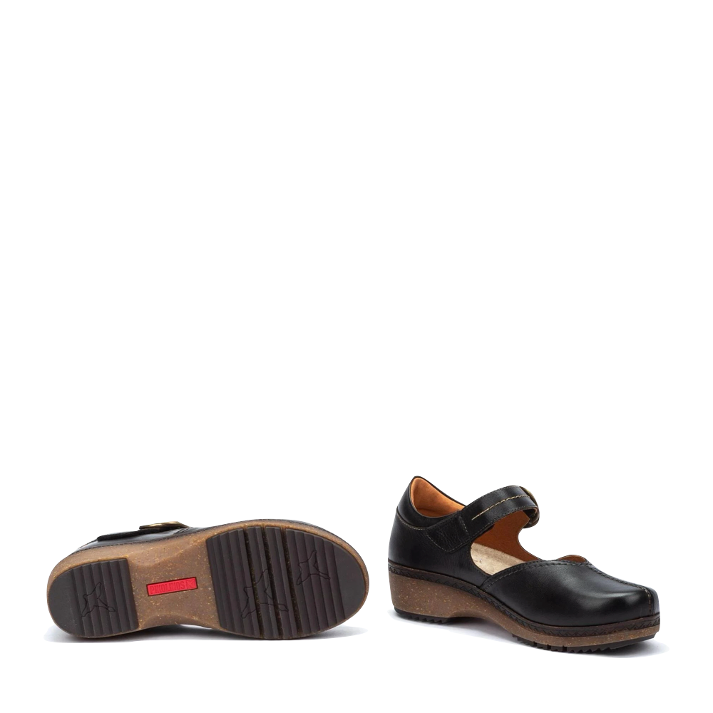 Bottom and side view of Pikolins Granada Leather Mary Jane for women.