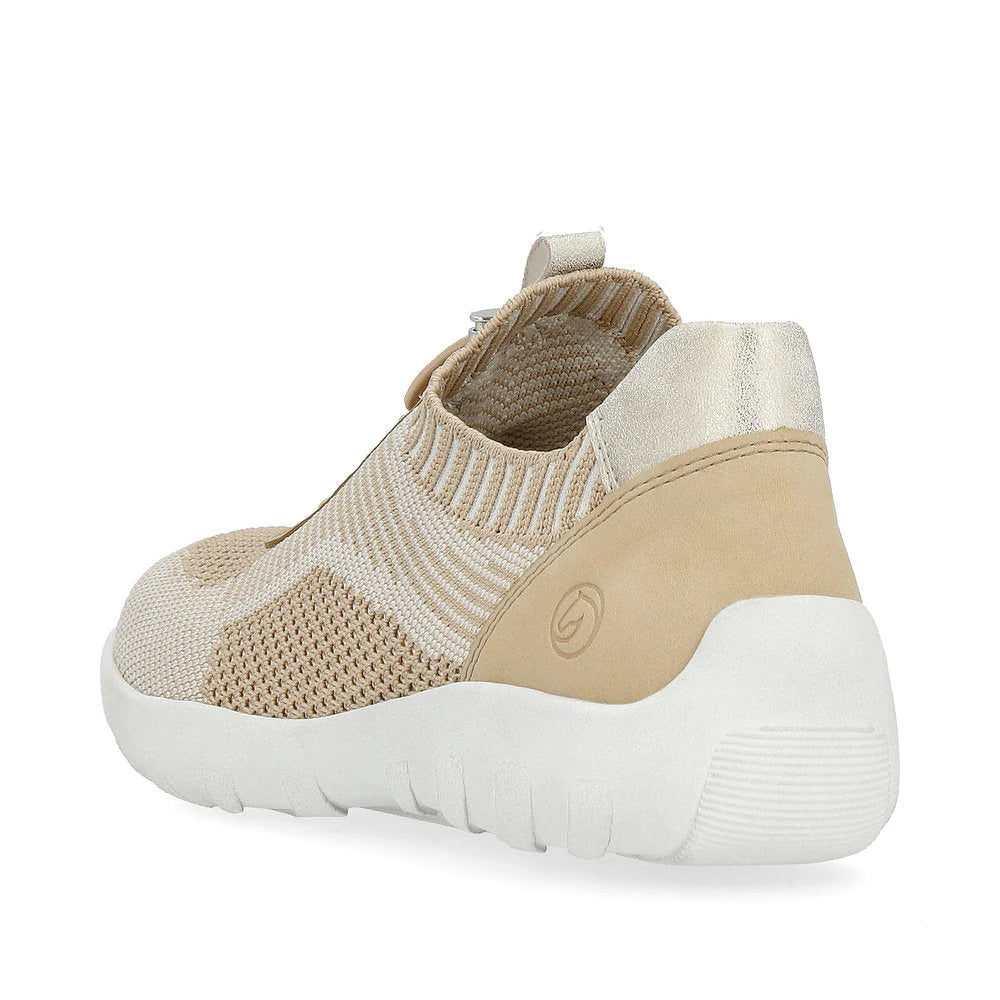 Remonte Women's Liv 18 Knit Sneaker in Vanilla/Tan