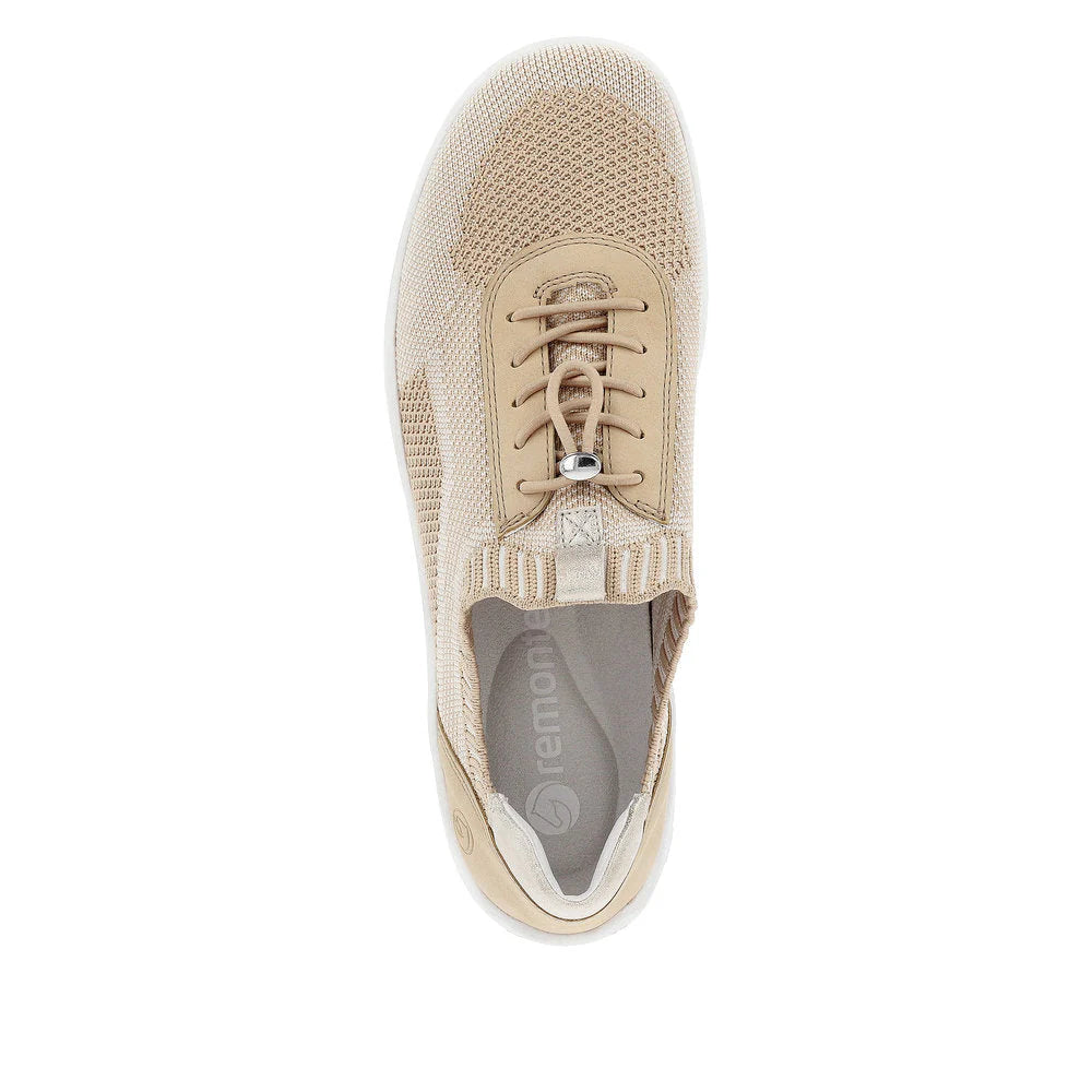 Remonte Women's Liv 18 Knit Sneaker in Vanilla/Tan
