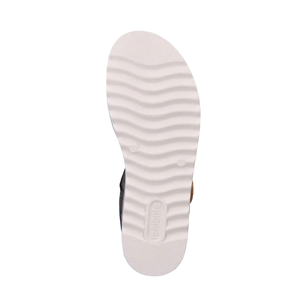Bottom view of Remonte 52 Platform Sandal for women.