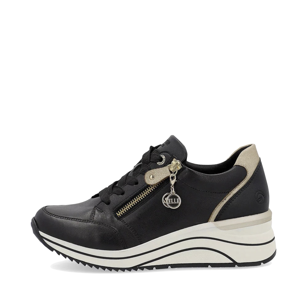 Side (left) view of Remonte Eleni 03 Wedge Sneaker for women.