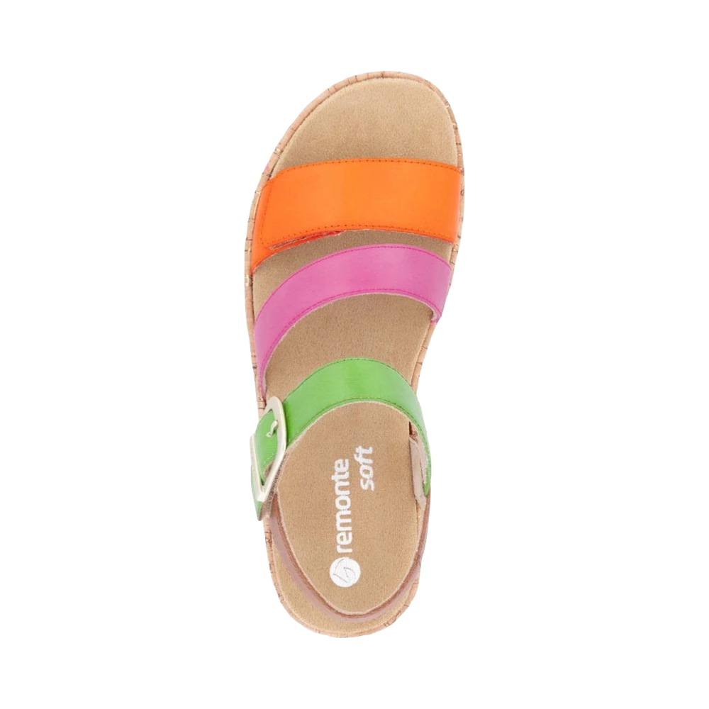 Top-down view of Remonte Gizela 50 Wedge Sandal for women.