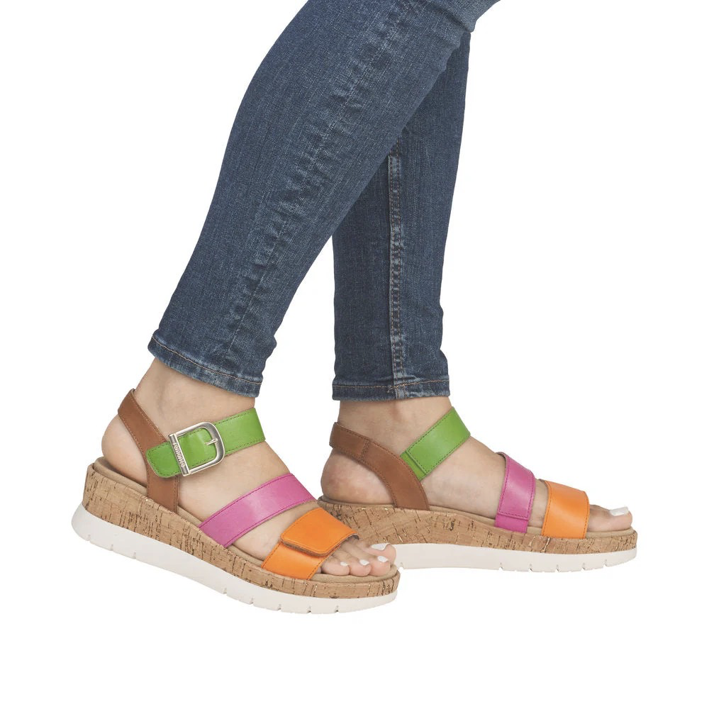 Model view of Remonte Gizela 50 Wedge Sandal for women.