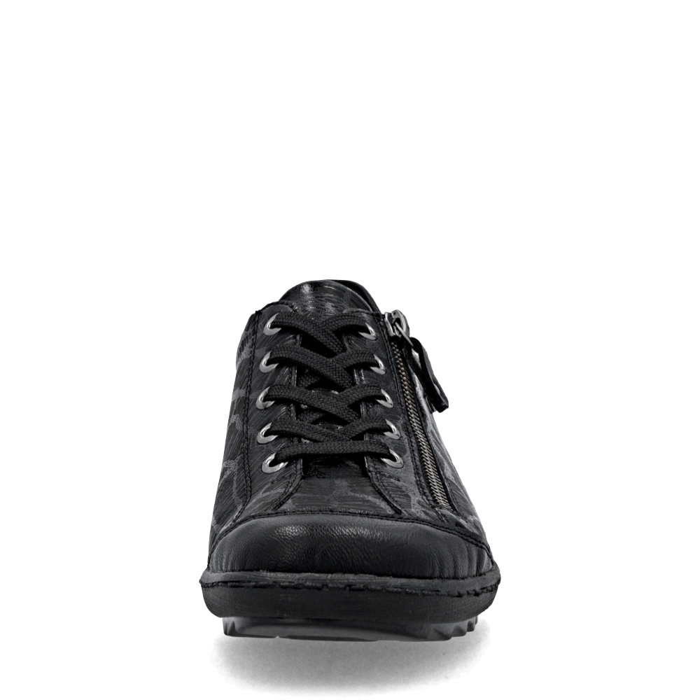 Front view of Remonte Liv 02 Side Zip Waterproof Lace Sneaker for women.