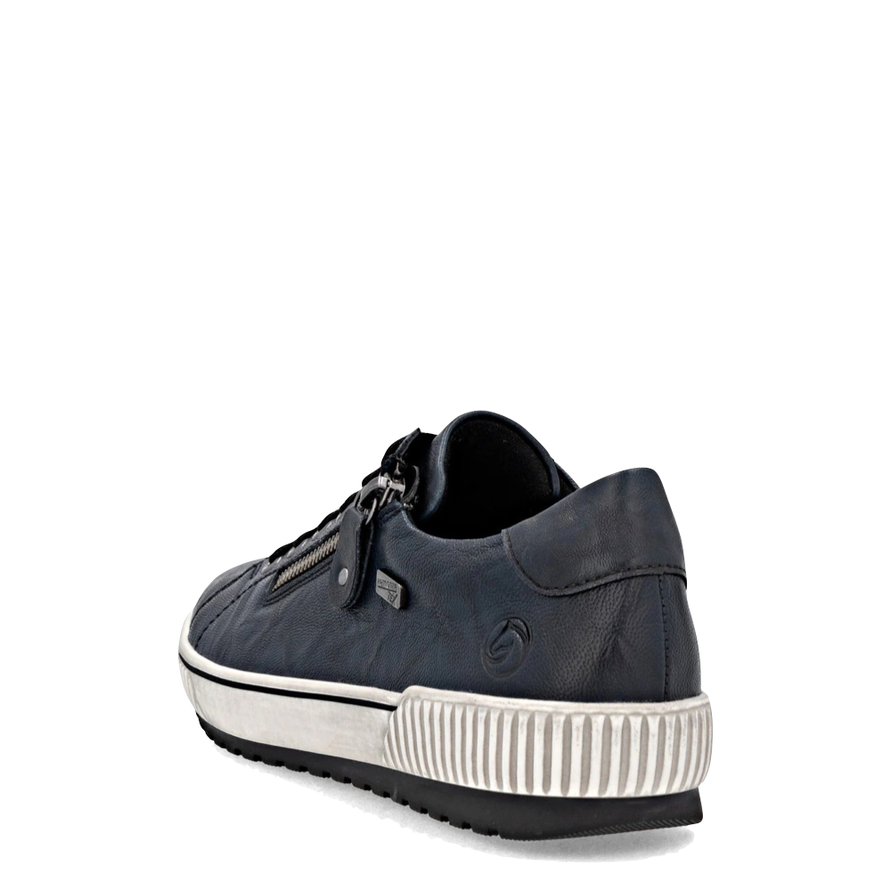 Heel view of Remonte Maditta 00 Waterproof Sneaker for women.