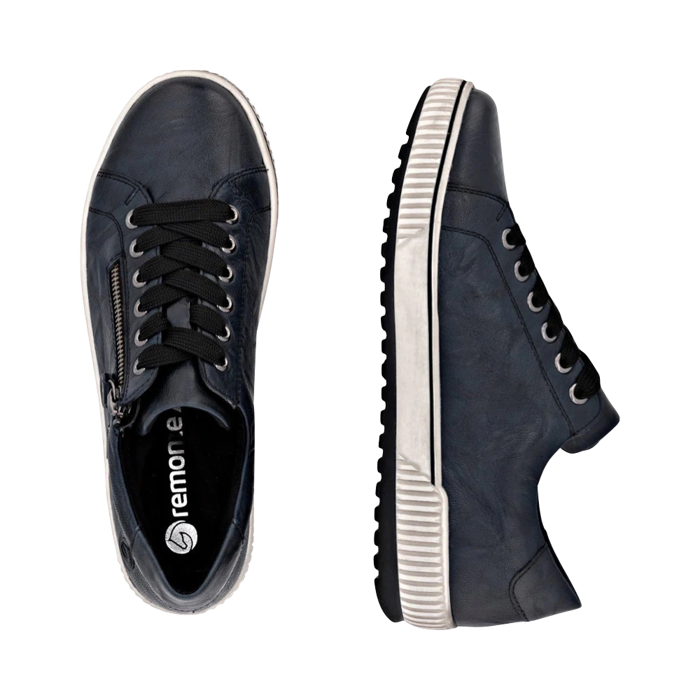 Top-down and side view of Remonte Maditta 00 Waterproof Sneaker for women.
