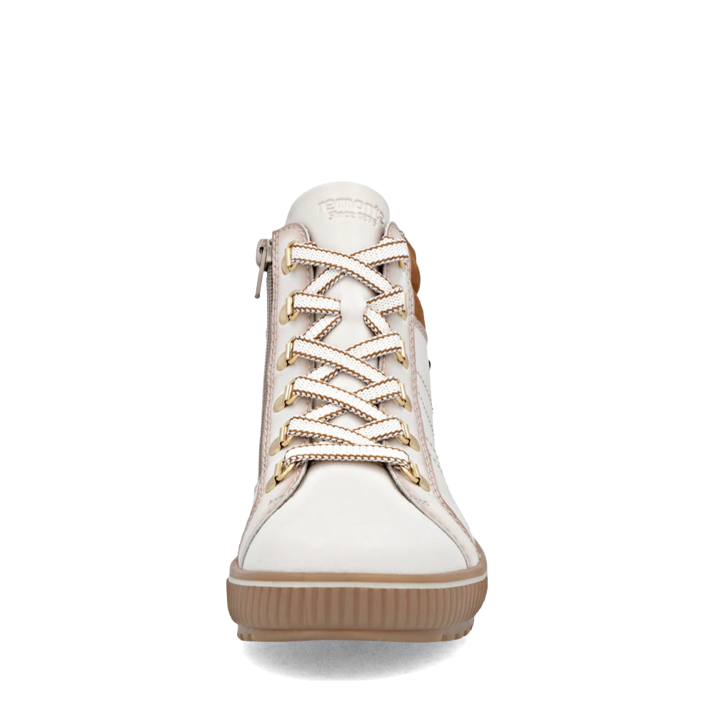 Front view of Remonte Maditta 81 Side Zip Lace Waterproof Boot for women.