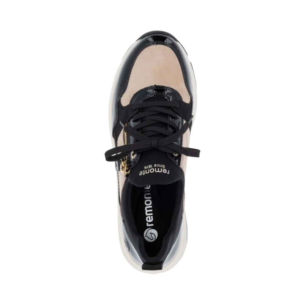 Top-down view of Remonte Soraya 02 Side Zip Lace Sneaker for women.