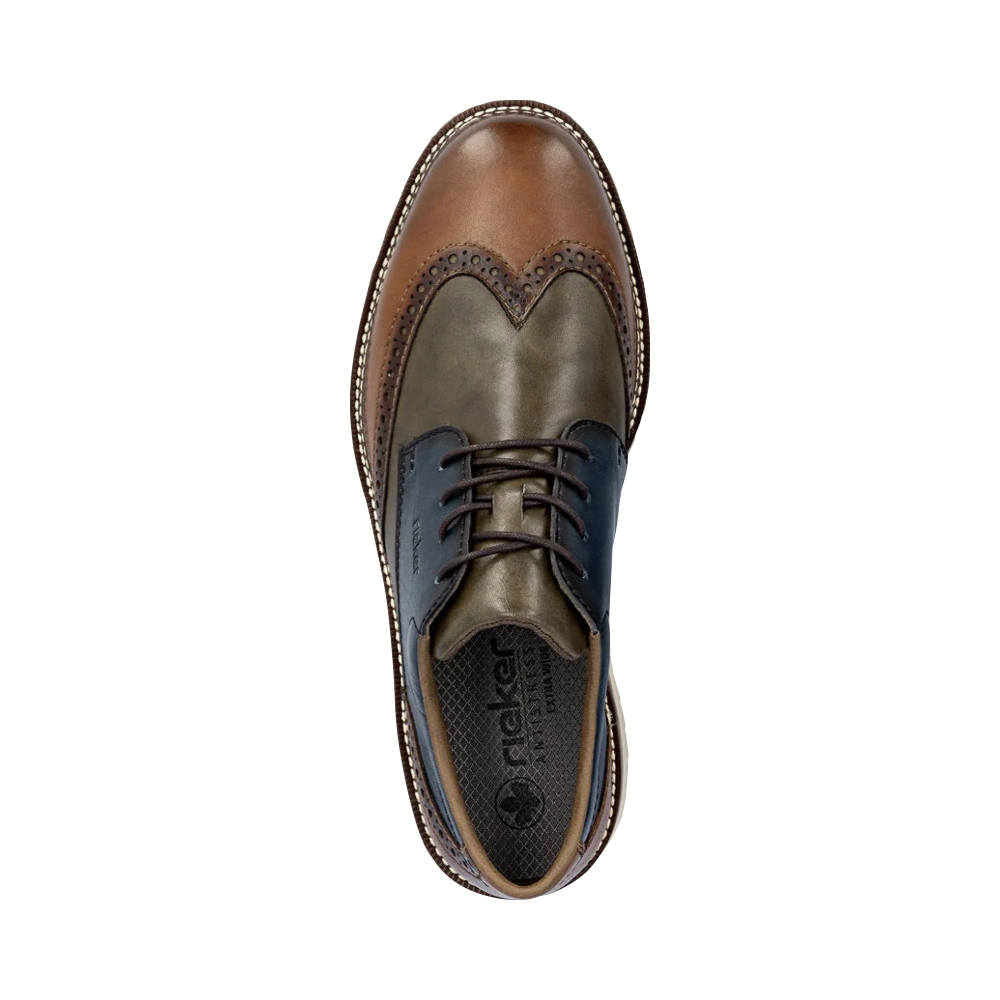 Top-down view of Rieker Alan 04 Wing Tip for men.