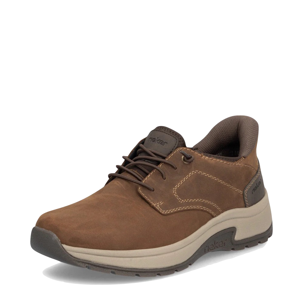 Mudguard and Toe view of Rieker Bruce 50 Elastic Lace Shoe for men.