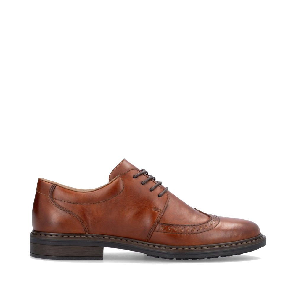 Side (right) view of Rieker Dustin 20 Wingtip Lace Shoe for men.