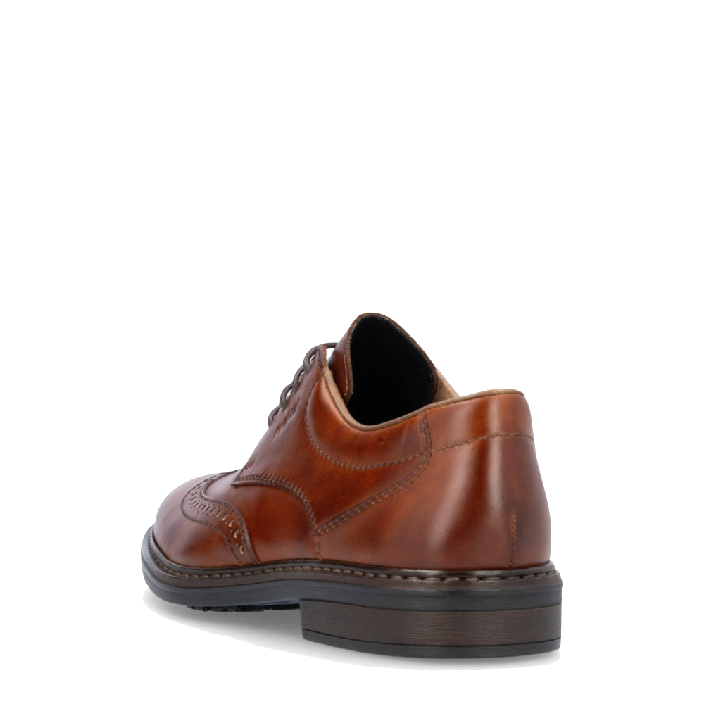 Heel view of Rieker Dustin 20 Wingtip Lace Shoe for men.