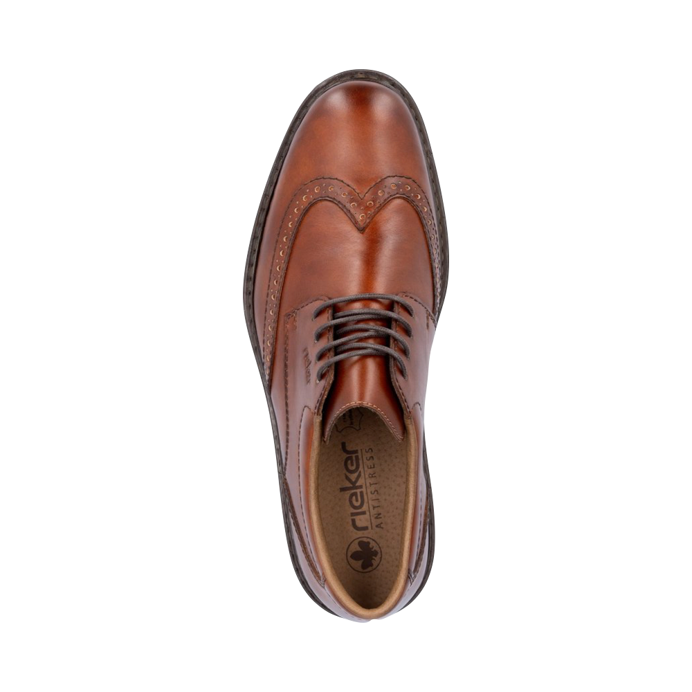 Top-down view of Rieker Dustin 20 Wingtip Lace Shoe for men.